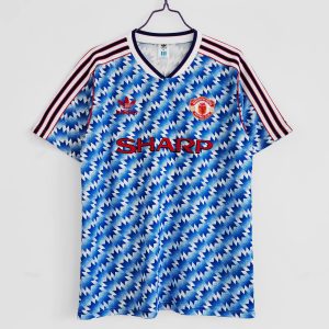 Manchester United 1990/92 Uit tenue Korte Mouw Retro Voetbalshirts