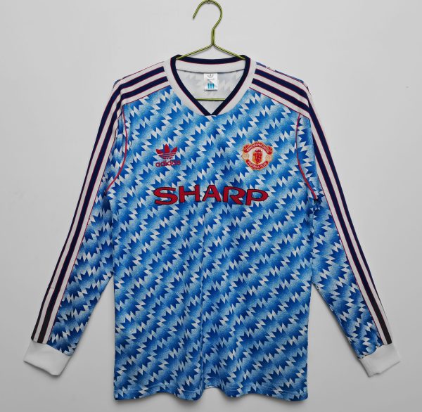 Manchester United 1990/92 Uit tenue Lange Mouwen Retro Voetbalshirts
