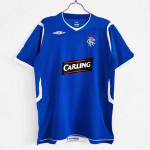 Rangers 2008/09 Thuis tenue Korte Mouw Retro Voetbalshirts