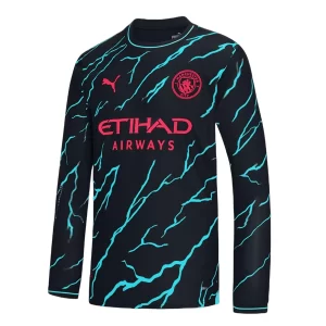 Manchester City Derde tenue 2023-2024 Voetbalshirts Lange Mouwen