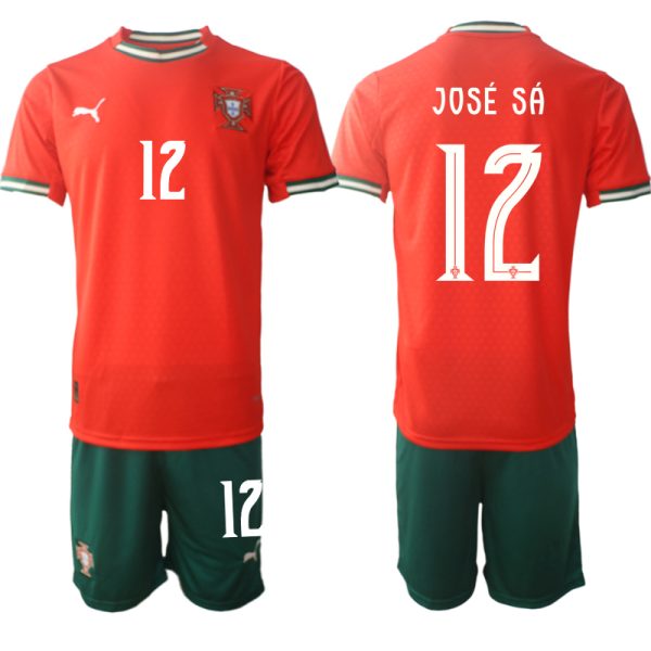 Goedkope Heren Portugal 2025/26 Thuis tenue José Sá #12 met korte mouwen (+ Korte broeken) Kopen