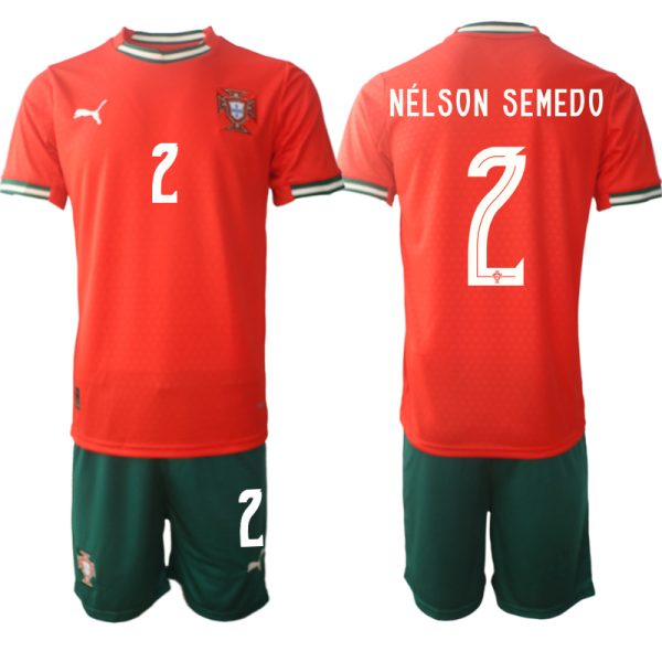 Goedkope Heren Portugal 2025/26 Thuis tenue Nélson Semedo #2 met korte mouwen (+ Korte broeken) Kopen