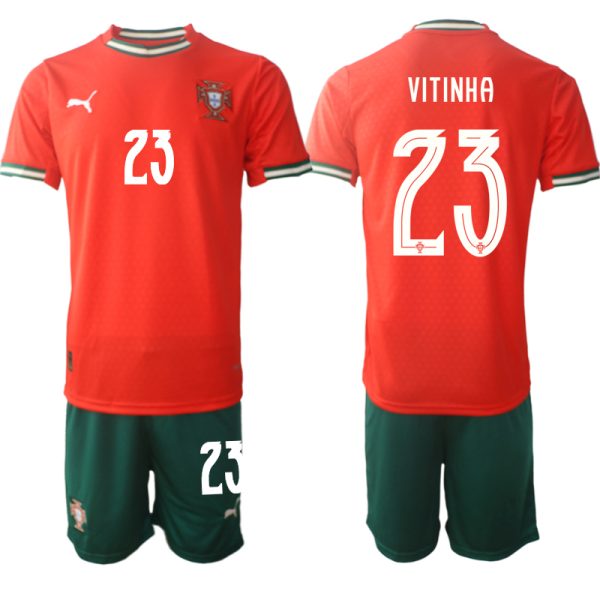 Goedkope Heren Portugal 2025/26 Thuis tenue Vitinha #23 met korte mouwen (+ Korte broeken) Kopen