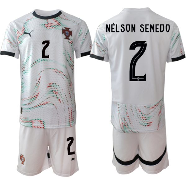 Goedkope Heren Portugal 2025/26 Uit tenue Nélson Semedo #2 met korte mouwen (+ Korte broeken) Kopen