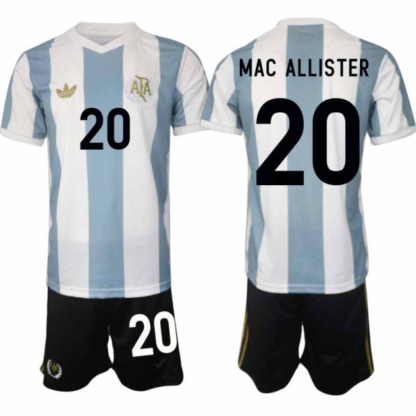 Argentinië 50-jarig Jubileumshirt Speciale editie 2025/26 Alexis Mac Allister #20 Korte Mouw Voetbaltenue Kopen