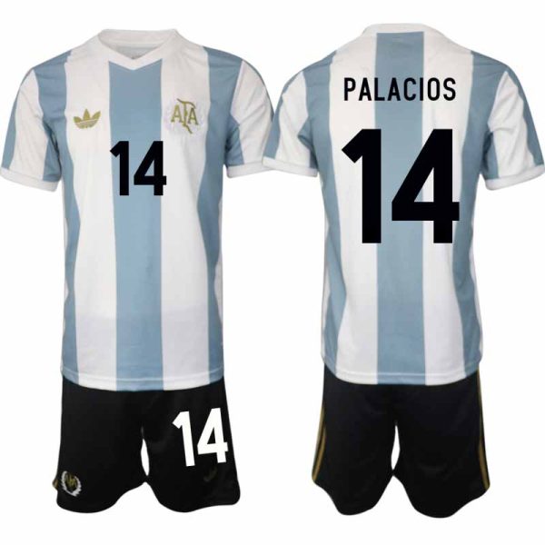 Argentinië 50-jarig Jubileumshirt Speciale editie 2025/26 Exequiel Palacios #14 Korte Mouw Voetbaltenue Kopen