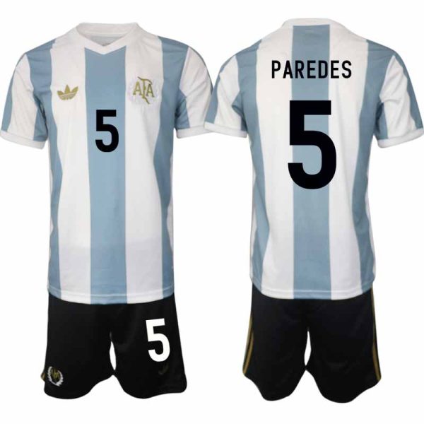 Argentinië 50-jarig Jubileumshirt Speciale editie 2025/26 Leandro Paredes #5 Korte Mouw Voetbaltenue Kopen