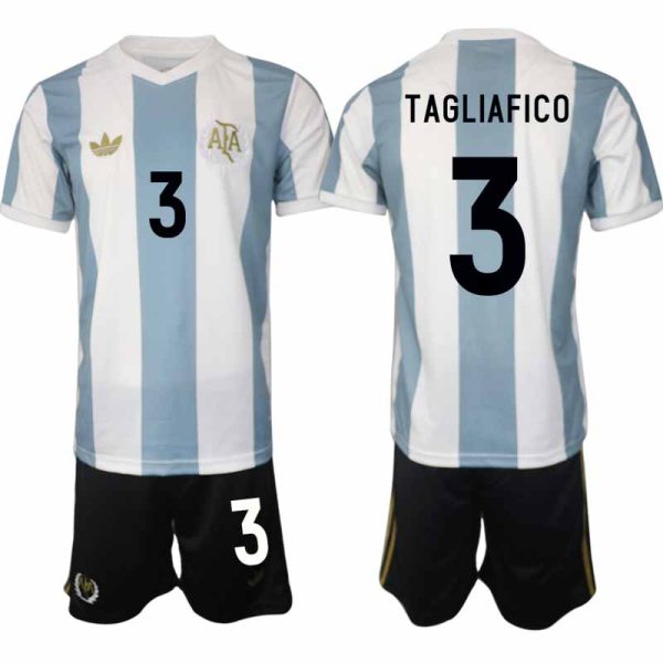 Argentinië 50-jarig Jubileumshirt Speciale editie 2025/26 Nicolas Tagliafico #3 Korte Mouw Voetbaltenue Kopen