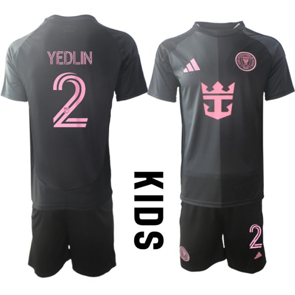 Goedkope Inter Miami CF 2025/26 Uit tenue DeAndre Yedlin #2 met Korte Mouw Voetbaltenue voor Kinderen