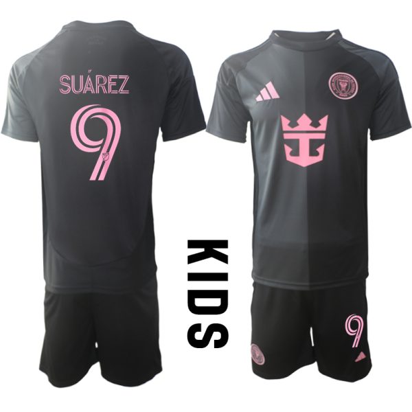 Goedkope Inter Miami CF 2025/26 Uit tenue Luis Suárez #9 met Korte Mouw Voetbaltenue voor Kinderen