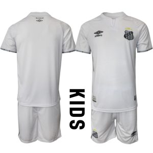 Goedkope Santos FC 2025/26 Thuis tenue met Korte Mouw Voetbaltenue voor Kinderen