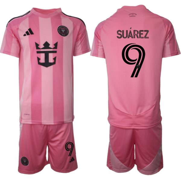 Koop Goedkope Inter Miami CF 2025/26 Thuis tenue Luis Suárez #9 met Korte Mouw Voetbaltenue voor Heren