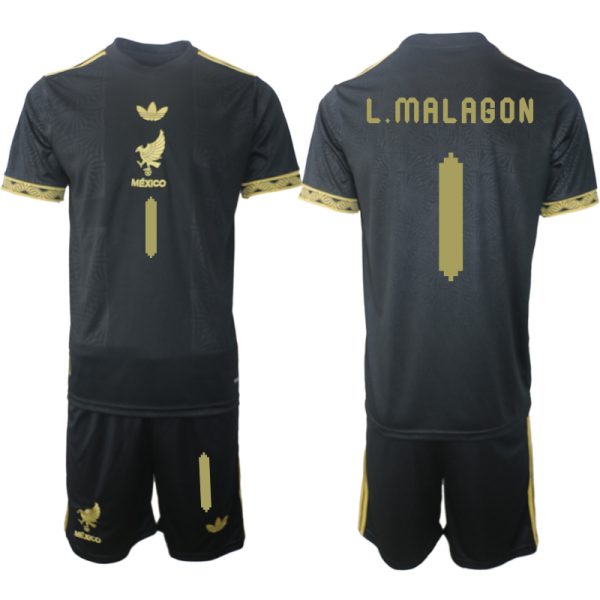 Koop Goedkope Mexico 2025 Gold Cup tenue Luis Malagon #1 met Korte Mouw Voetbaltenue voor Heren
