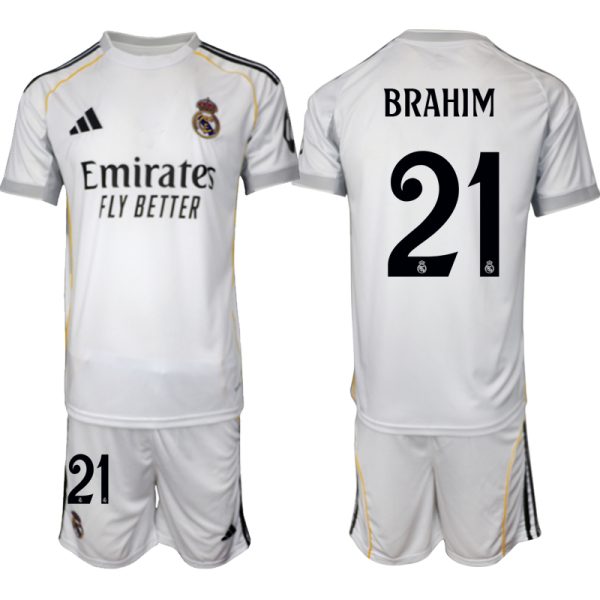 Koop Goedkope Real Madrid 2025/26 Thuis tenue Brahim Díaz #21 met Korte Mouw Voetbaltenue voor Heren