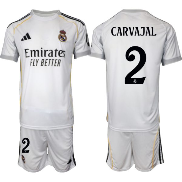 Koop Goedkope Real Madrid 2025/26 Thuis tenue Daniel Carvajal #2 met Korte Mouw Voetbaltenue voor Heren