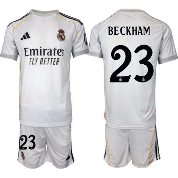Koop Goedkope Real Madrid 2025/26 Thuis tenue David Beckham #23 met Korte Mouw Voetbaltenue voor Heren