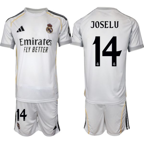 Koop Goedkope Real Madrid 2025/26 Thuis tenue Joselu #14 met Korte Mouw Voetbaltenue voor Heren
