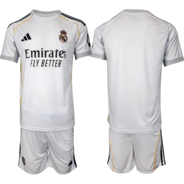 Koop Goedkope Real Madrid 2025/26 Thuis tenue met Korte Mouw Voetbaltenue voor Heren