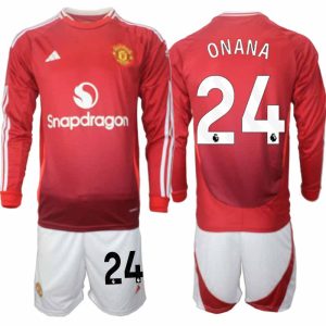 Koop Manchester United 2024/25 Heren Thuis tenue Andre Onana #24 Lange Mouw Voetbaltenue