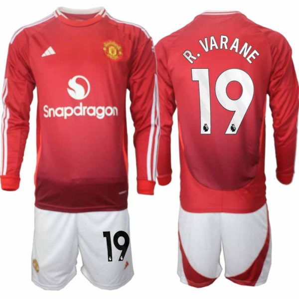 Koop Manchester United 2024/25 Heren Thuis tenue Raphael Varane #19 Lange Mouw Voetbaltenue