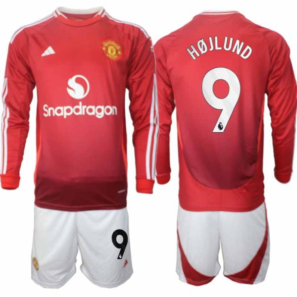 Koop Manchester United 2024/25 Heren Thuis tenue Rasmus Højlund #9 Lange Mouw Voetbaltenue