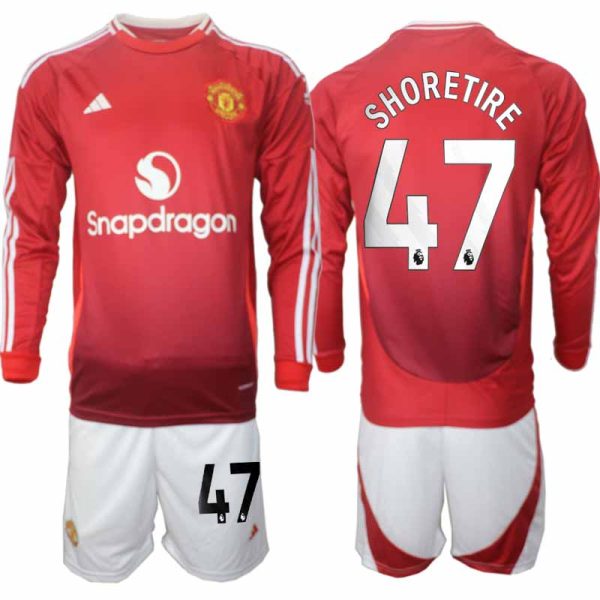 Koop Manchester United 2024/25 Heren Thuis tenue Shola Shoretire #47 Lange Mouw Voetbaltenue
