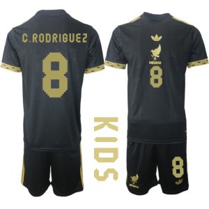 Koop Mexico 2025 Gold Cup tenue Carlos Rodriguez #8 met Korte Mouw Voetbaltenue voor Kinderen