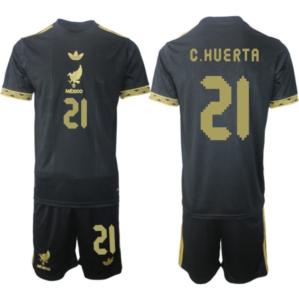 Koop Mexico 2025 Gold Cup tenue César Huerta #21 met Korte Mouw Voetbaltenue voor Heren