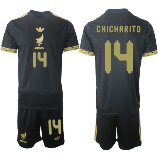 Koop Mexico 2025 Gold Cup tenue Chicharito #14 met Korte Mouw Voetbaltenue voor Heren