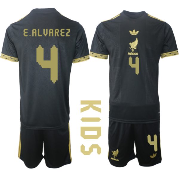 Koop Mexico 2025 Gold Cup tenue Edson Alvarez #4 met Korte Mouw Voetbaltenue voor Kinderen