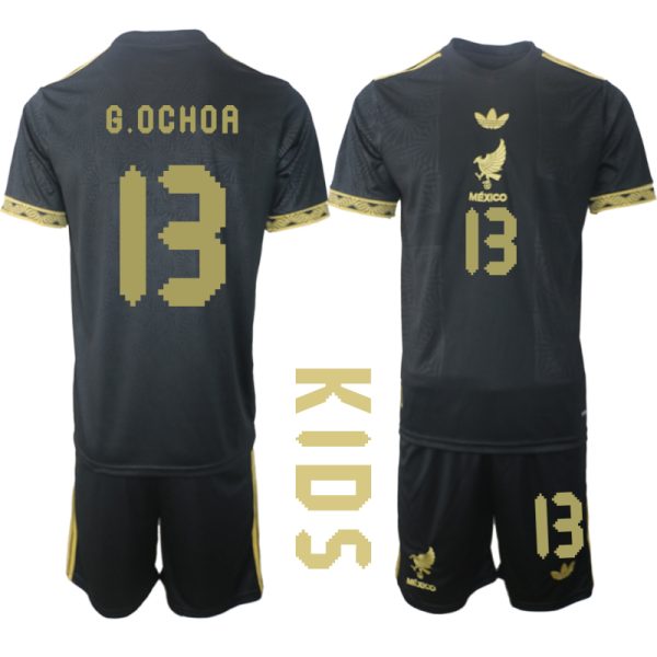 Koop Mexico 2025 Gold Cup tenue Guillermo Ochoa #13 met Korte Mouw Voetbaltenue voor Kinderen