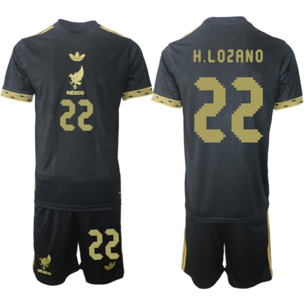 Koop Mexico 2025 Gold Cup tenue Hirving Lozano #22 met Korte Mouw Voetbaltenue voor Heren