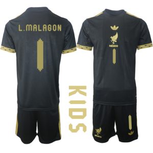 Koop Mexico 2025 Gold Cup tenue Luis Malagon #1 met Korte Mouw Voetbaltenue voor Kinderen