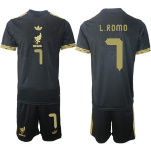 Koop Mexico 2025 Gold Cup tenue Luis Romo #7 met Korte Mouw Voetbaltenue voor Heren