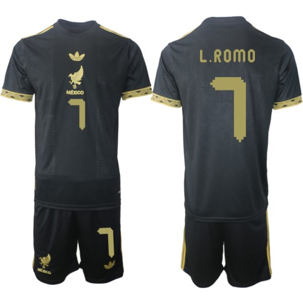 Koop Mexico 2025 Gold Cup tenue Luis Romo #7 met Korte Mouw Voetbaltenue voor Heren