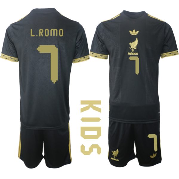 Koop Mexico 2025 Gold Cup tenue Luis Romo #7 met Korte Mouw Voetbaltenue voor Kinderen