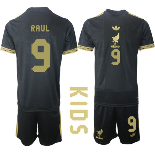 Koop Mexico 2025 Gold Cup tenue Raul Jimenez #9 met Korte Mouw Voetbaltenue voor Kinderen