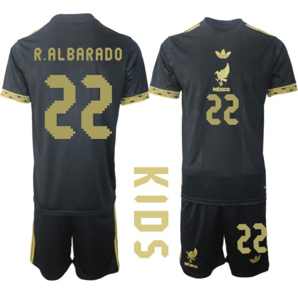 Koop Mexico 2025 Gold Cup tenue Roberto Alvarado #22 met Korte Mouw Voetbaltenue voor Kinderen