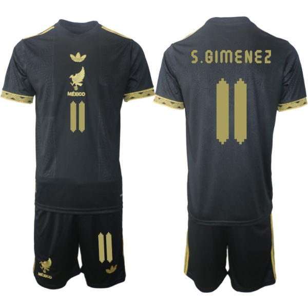 Koop Mexico 2025 Gold Cup tenue Santiago Gimenez #11 met Korte Mouw Voetbaltenue voor Heren