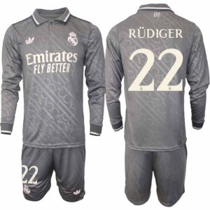 Real Madrid 2024/25 Derde tenue voor Heren – Antonio Rüdiger #22 – Lange Mouwen Voetbaltenue