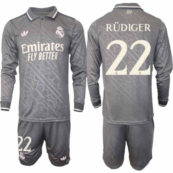 Real Madrid 2024/25 Derde tenue voor Heren – Antonio Rüdiger #22 – Lange Mouwen Voetbaltenue