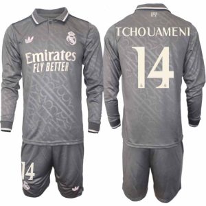 Real Madrid 2024/25 Derde tenue voor Heren – Aurelien Tchouameni #14 – Lange Mouwen Voetbaltenue
