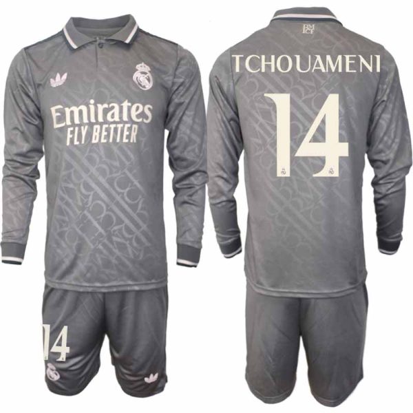 Real Madrid 2024/25 Derde tenue voor Heren – Aurelien Tchouameni #14 – Lange Mouwen Voetbaltenue