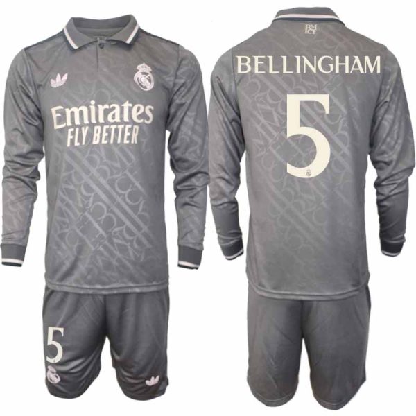 Real Madrid 2024/25 Derde tenue voor Heren – Jude Bellingham #5 – Lange Mouwen Voetbaltenue