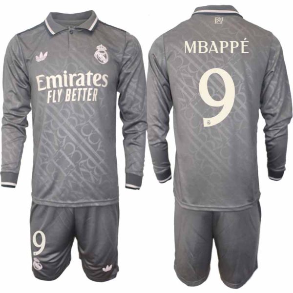 Real Madrid 2024/25 Derde tenue voor Heren – Kylian Mbappé #9 – Lange Mouwen Voetbaltenue