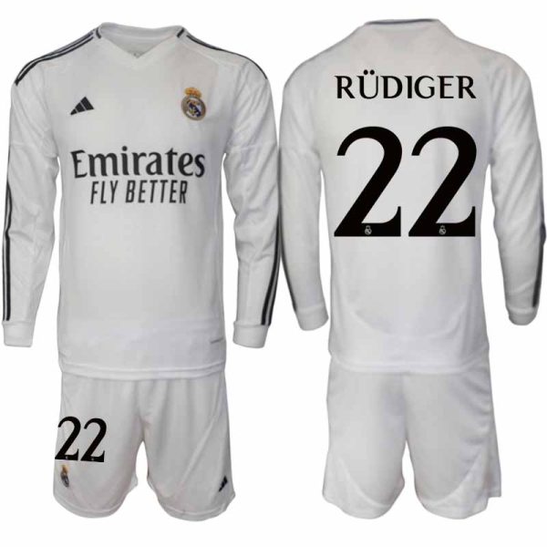 Real Madrid 2024/25 Thuistenue voor Heren – Antonio Rüdiger #22 – Lange Mouwen Voetbaltenue