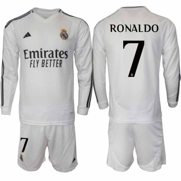 Real Madrid 2024/25 Thuistenue voor Heren – Cristiano Ronaldo #7 – Lange Mouwen Voetbaltenue