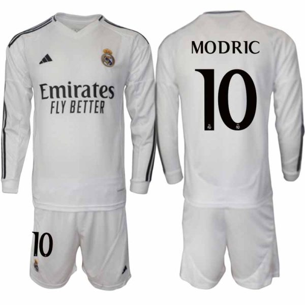 Real Madrid 2024/25 Thuistenue voor Heren – Luka Modric #10 – Lange Mouwen Voetbaltenue