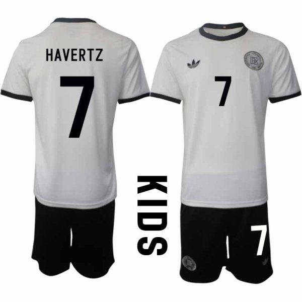 2025 Duitsland 125-jarig jubileumshirt Kai Havertz #7 Kinder Voetbaltenue Korte Mouwen (+ Korte Broek)