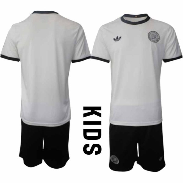 2025 Duitsland 125-jarig jubileumshirt Kinder Voetbaltenue Korte Mouwen (+ Korte Broek)